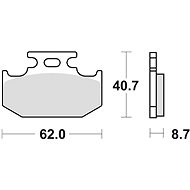 Braking brake pads (semi-metallic compound SM1) (2pcs) M501-129 - Motorbike Brake Pads