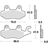 Braking brake pads (semi-metallic compound SM1) (2pcs) M501-130 - Motorbike Brake Pads