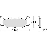 Braking brake pads (semi-metallic compound SM1) (2pcs) M501-139 - Motorbike Brake Pads