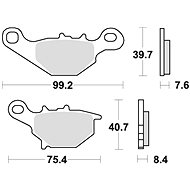 Braking brake pads (semi-metallic compound SM1) (2pcs) M501-150 - Motorbike Brake Pads