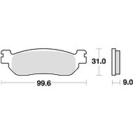 Braking brake pads (semi-metallic compound SM1) (2pcs) M501-160 - Motorbike Brake Pads