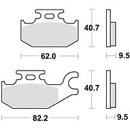 Braking brake pads (semi-metallic compound SM1) (2pcs) M501-168 - Motorbike Brake Pads