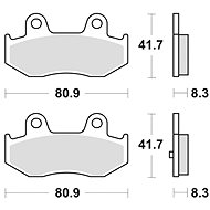 Braking brake pads (semi-metallic compound SM1) (2pcs) M501-177 - Motorbike Brake Pads