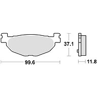 Braking brake pads (semi-metallic compound SM1) (2pcs) M501-185 - Motorbike Brake Pads