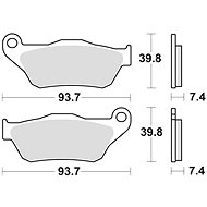 Braking brake pads (semi-metallic compound SM1) (2pcs) M501-192 - Motorbike Brake Pads