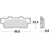 Braking brake pads (semi-metallic compound SM1) (2pcs) M501-195 - Motorbike Brake Pads
