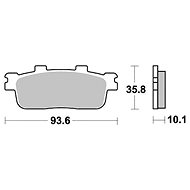 Braking brake pads (semi-metallic compound SM1) (2pcs) M501-196 - Motorbike Brake Pads