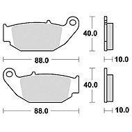 Braking brake pads (semi-metallic compound SM1) (2pcs) M501-201 - Motorbike Brake Pads