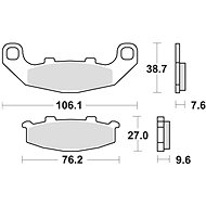 Braking brake pads (semi-metallic compound SM1) (2pcs) M501-123 - Motorbike Brake Pads