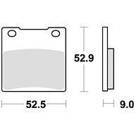 Braking brake pads (semi-metallic compound SM1) (2pcs) M501-127 - Motorbike Brake Pads