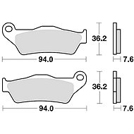 Braking brake pads (semi-metallic compound SM1) (2pcs) M501-137 - Motorbike Brake Pads
