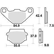 Braking brake pads (semi-metallic compound SM1) (2pcs) M501-106 - Motorbike Brake Pads