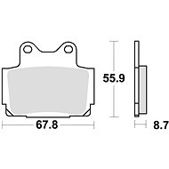Braking brake pads (semi-metallic compound SM1) (2pcs) M501-108 - Motorbike Brake Pads