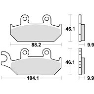 Braking brake pads (semi-metallic compound SM1) (2pcs) M501-133 - Motorbike Brake Pads