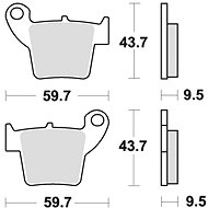 Braking brake pads (semi-metallic compound SM1) (2pcs) M501-176 - Motorbike Brake Pads