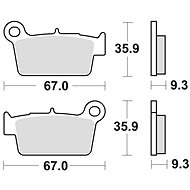 Braking brake pads (semi-metallic compound SM1) (2pcs) M501-179 - Motorbike Brake Pads