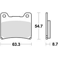 Braking brake pads (semi-metallic compound SM1) (2pcs) M501-103 - Motorbike Brake Pads
