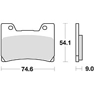 Braking brake pads (semi-metallic compound SM1) (2pcs) M501-132 - Motorbike Brake Pads