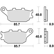Braking brake pads (semi-metallic compound SM1) (2pcs) M501-135 - Motorbike Brake Pads