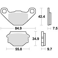 Braking brake pads (semi-metallic compound SM1) (2pcs) M501-136 - Motorbike Brake Pads