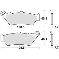 Braking brake pads (semi-metallic compound SM1) (2pcs) M501-147 - Motorbike Brake Pads