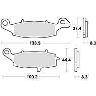 Braking brake pads (semi-metallic compound SM1) (2pcs) M501-148 - Motorbike Brake Pads