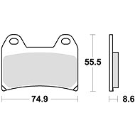Braking brake pads (semi-metallic compound SM1) (2pcs) M501-149 - Motorbike Brake Pads