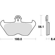 Braking brake pads (semi-metallic compound SM1) (2pcs) M501-156 - Motorbike Brake Pads