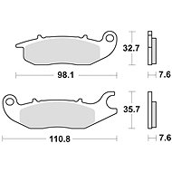 Braking brake pads (semi-metallic compound SM1) (2pcs) M501-183 - Motorbike Brake Pads