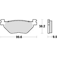 Braking brake pads (semi-metallic compound SM1) (2pcs) M501-184 - Motorbike Brake Pads