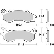 Braking brake pads (semi-metallic compound SM1) (2pcs) M501-199 - Motorbike Brake Pads