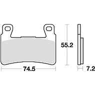 Braking brake pads (semi-metallic compound CM66) (2pcs) M501-298 - Motorbike Brake Pads