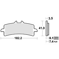 Braking brake pads (semi-metallic compound CM66) (2pcs) M501-305 - Motorbike Brake Pads