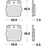 Braking brake pads (CM44 sinter compound) (2pcs) M501-242 - Motorbike Brake Pads