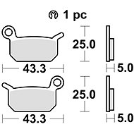 Braking brake pads (CM44 sinter compound) (2pcs) M501-259 - Motorbike Brake Pads
