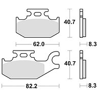 Braking brake pads (CM44 sinter compound) (2pcs) M501-263 - Motorbike Brake Pads