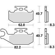 Braking brake pads (CM44 sinter compound) (2pcs) M501-264 - Motorbike Brake Pads
