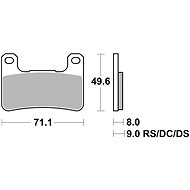 Braking brake pads (CM55 sinter compound) (2pcs) M501-224 - Motorbike Brake Pads