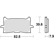 Braking brake pads (CM55 sinter compound) (2pcs) M501-240 - Motorbike Brake Pads
