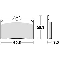 Braking brake pads (CM55 sinter compound) (2pcs) M501-203 - Motorbike Brake Pads