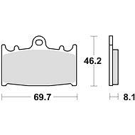 Braking brake pads (CM55 sinter compound) (2pcs) M501-205 - Motorbike Brake Pads