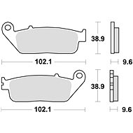 Braking brake pads (CM55 sinter compound) (2pcs) M501-207 - Motorbike Brake Pads