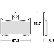 Braking brake pads (CM55 sinter compound) (2pcs) M501-209 - Motorbike Brake Pads