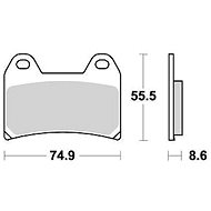 Braking brake pads (CM55 sinter compound) (2pcs) M501-214 - Motorbike Brake Pads