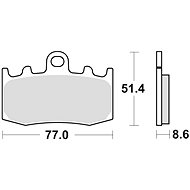 Braking brake pads (CM55 sinter compound) (2pcs) M501-222 - Motorbike Brake Pads