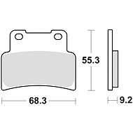 Braking brake pads (CM55 sinter compound) (2pcs) M501-232 - Motorbike Brake Pads