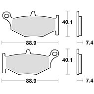 Braking brake pads (CM56 sinter compound) (2pcs) M501-286 - Motorbike Brake Pads