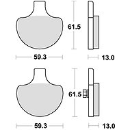 Braking brake pads (CM77 sinter compound) (2pcs) M501-334 - Motorbike Brake Pads