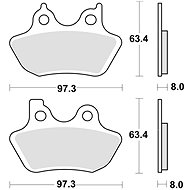 Braking brake pads (CM77 sinter compound) (2pcs) M501-335 - Motorbike Brake Pads