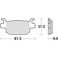 Braking brake pads (P30 synthetic compound) (2pcs) M501-322 - Motorbike Brake Pads